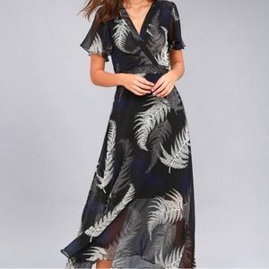Lulu's Black and White Fern Canyon Dress